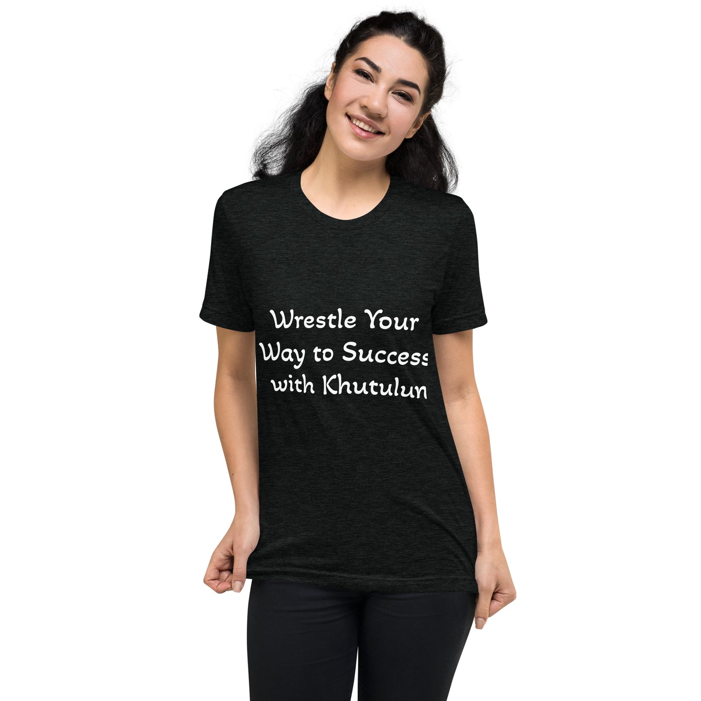 "Wrestle Your Way to Success with Khutulun" Short Sleeve T-shirt