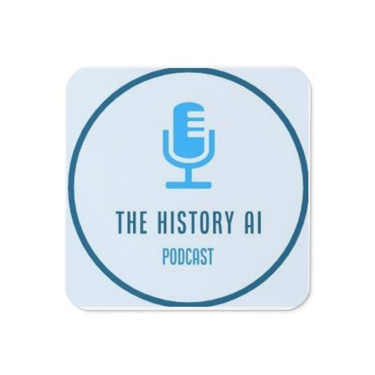 "The History AI Podcast" Cork-back coaster