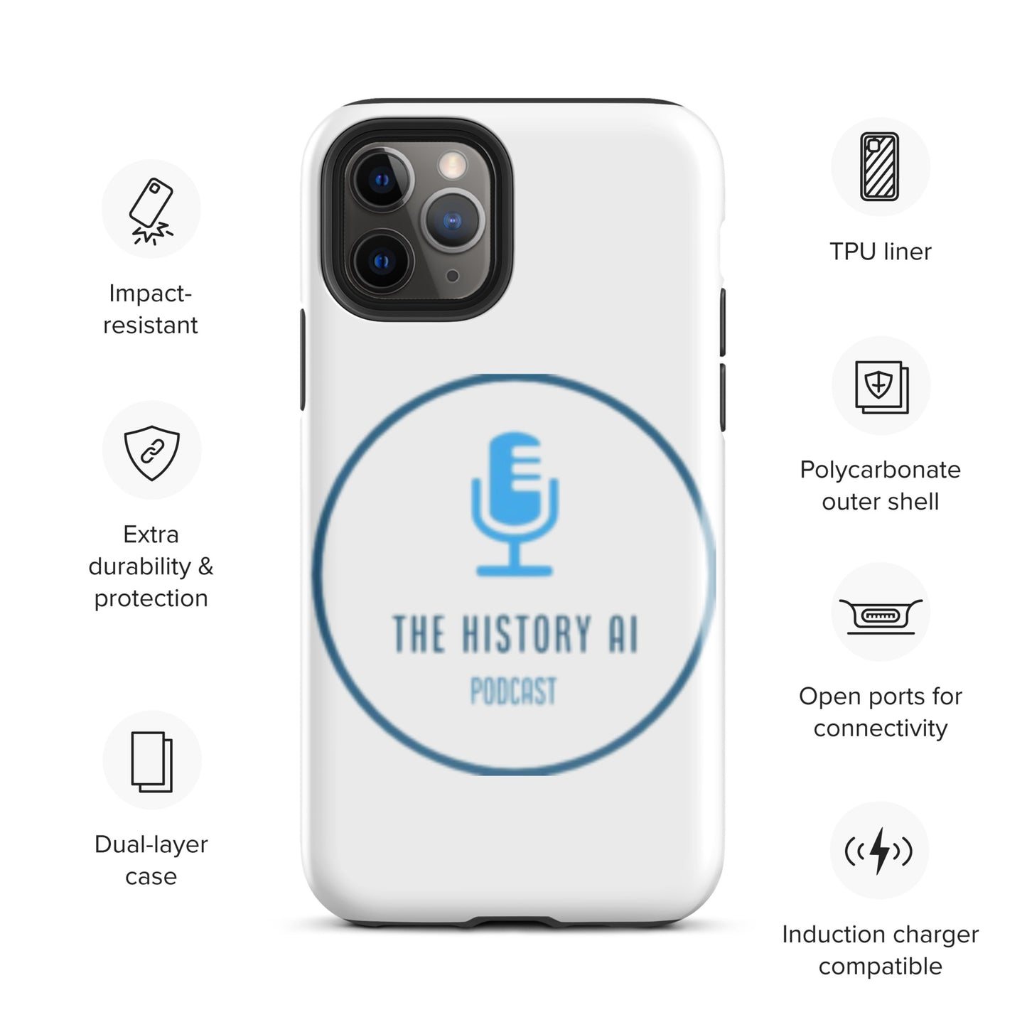 "The History AI Podcast" Tough Case for iPhone®