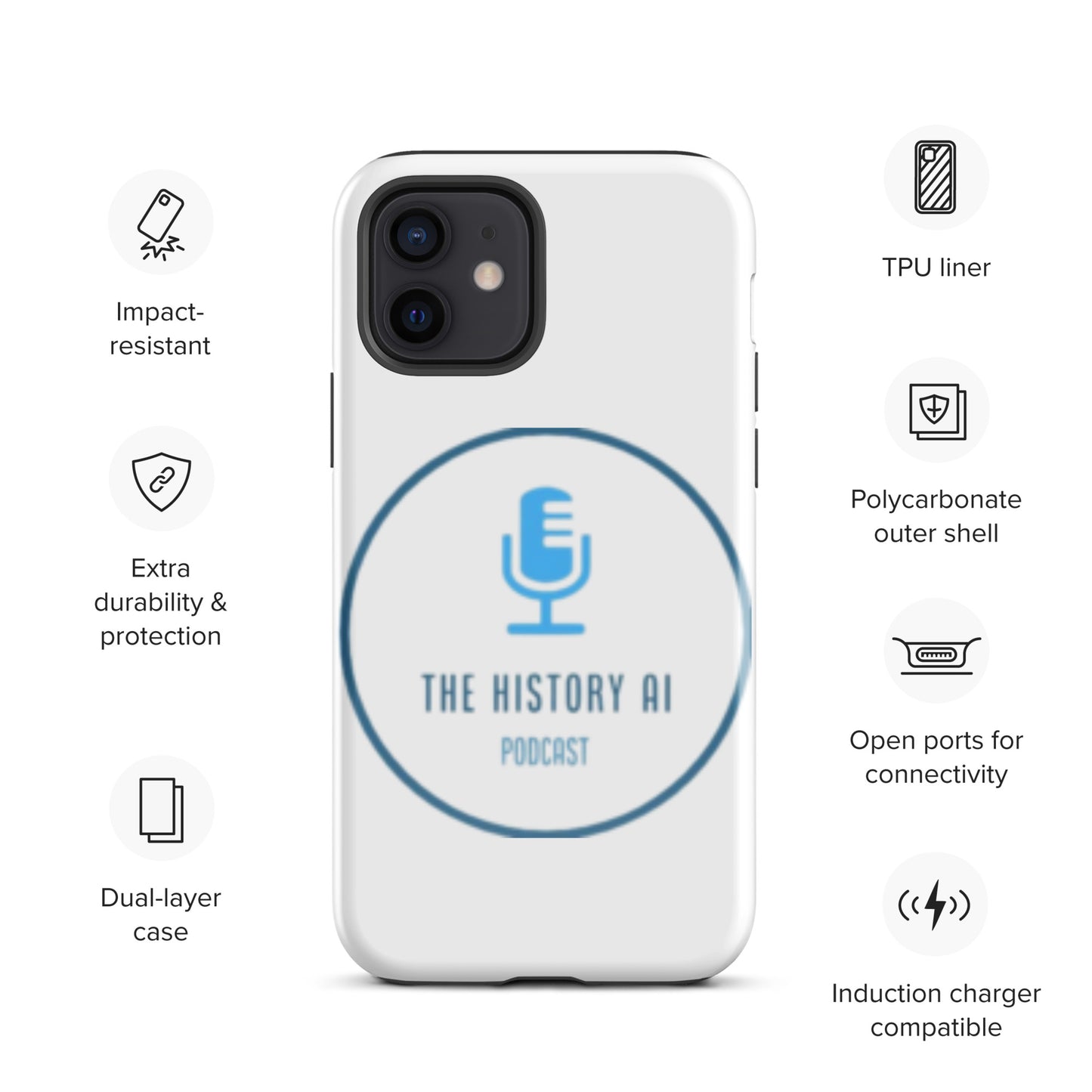 "The History AI Podcast" Tough Case for iPhone®