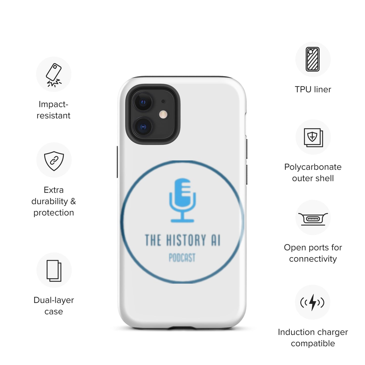 "The History AI Podcast" Tough Case for iPhone®