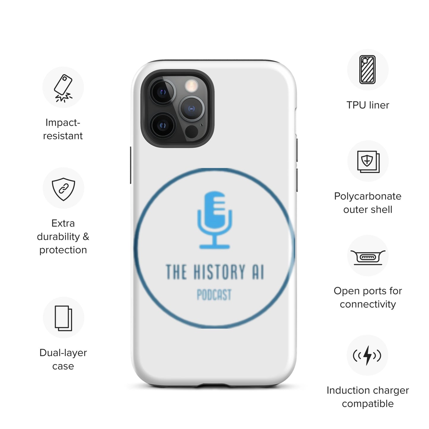 "The History AI Podcast" Tough Case for iPhone®