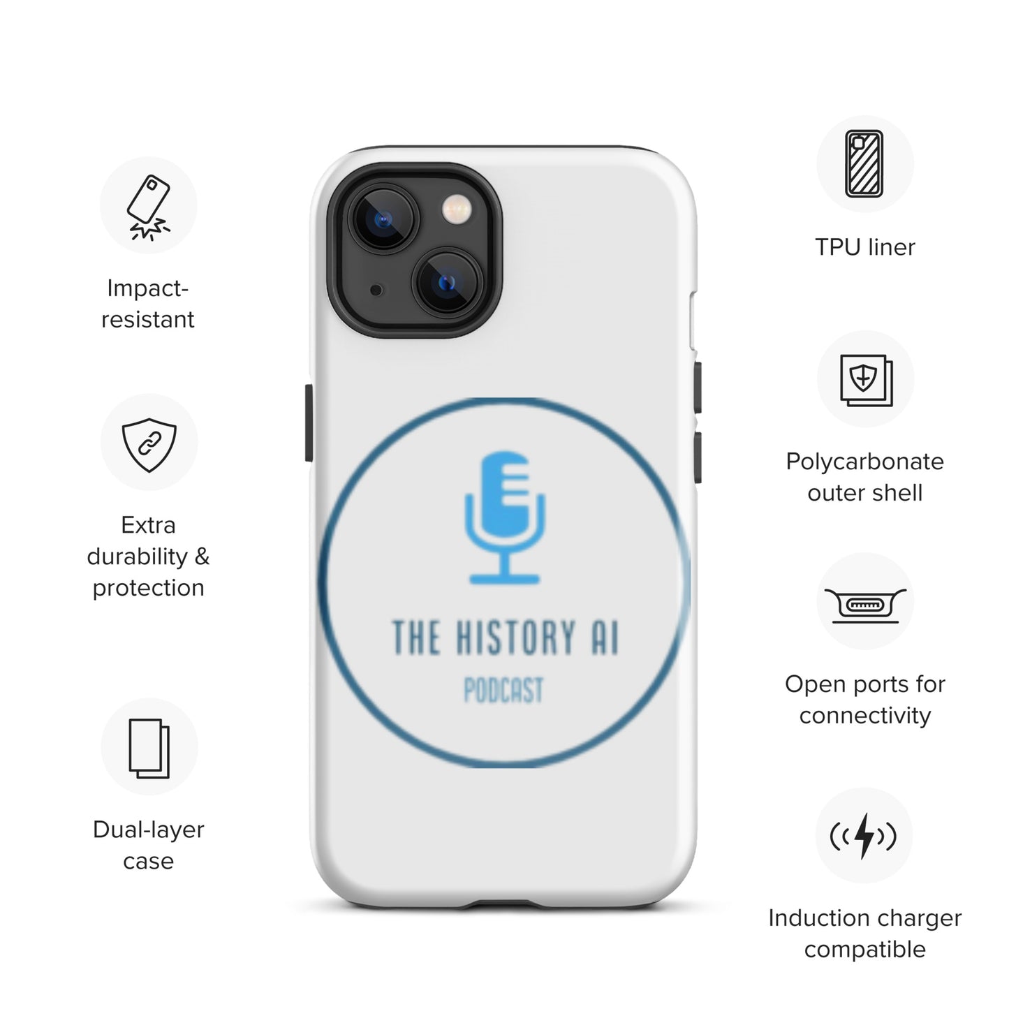 "The History AI Podcast" Tough Case for iPhone®