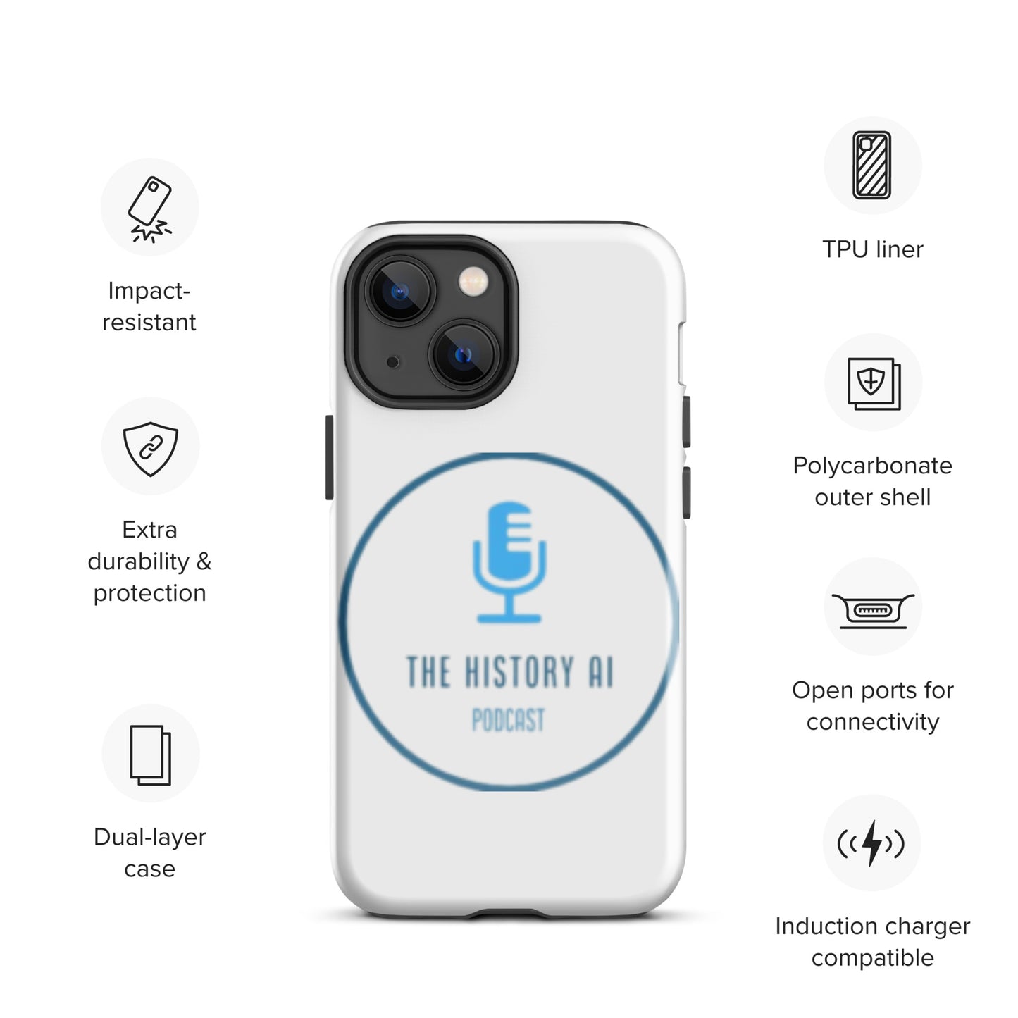 "The History AI Podcast" Tough Case for iPhone®