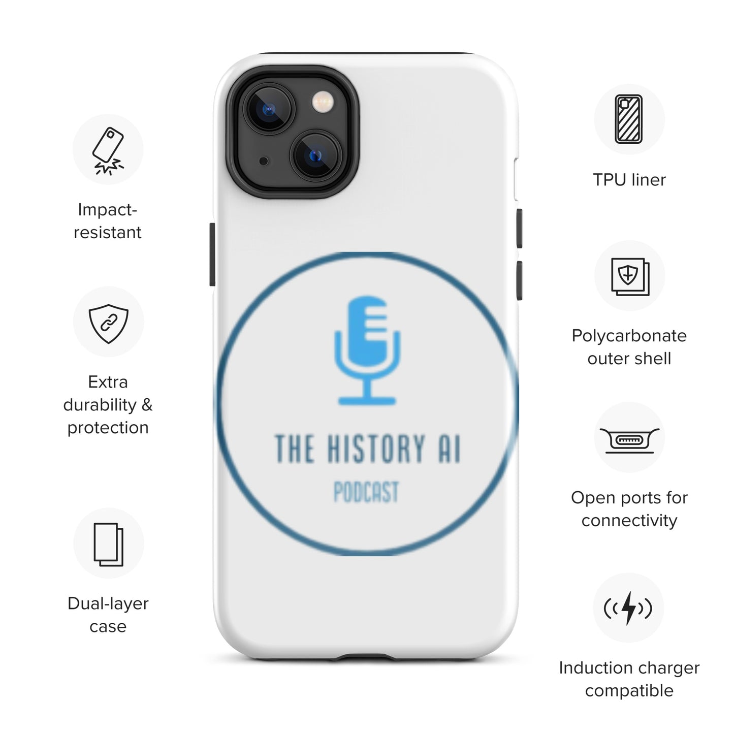 "The History AI Podcast" Tough Case for iPhone®