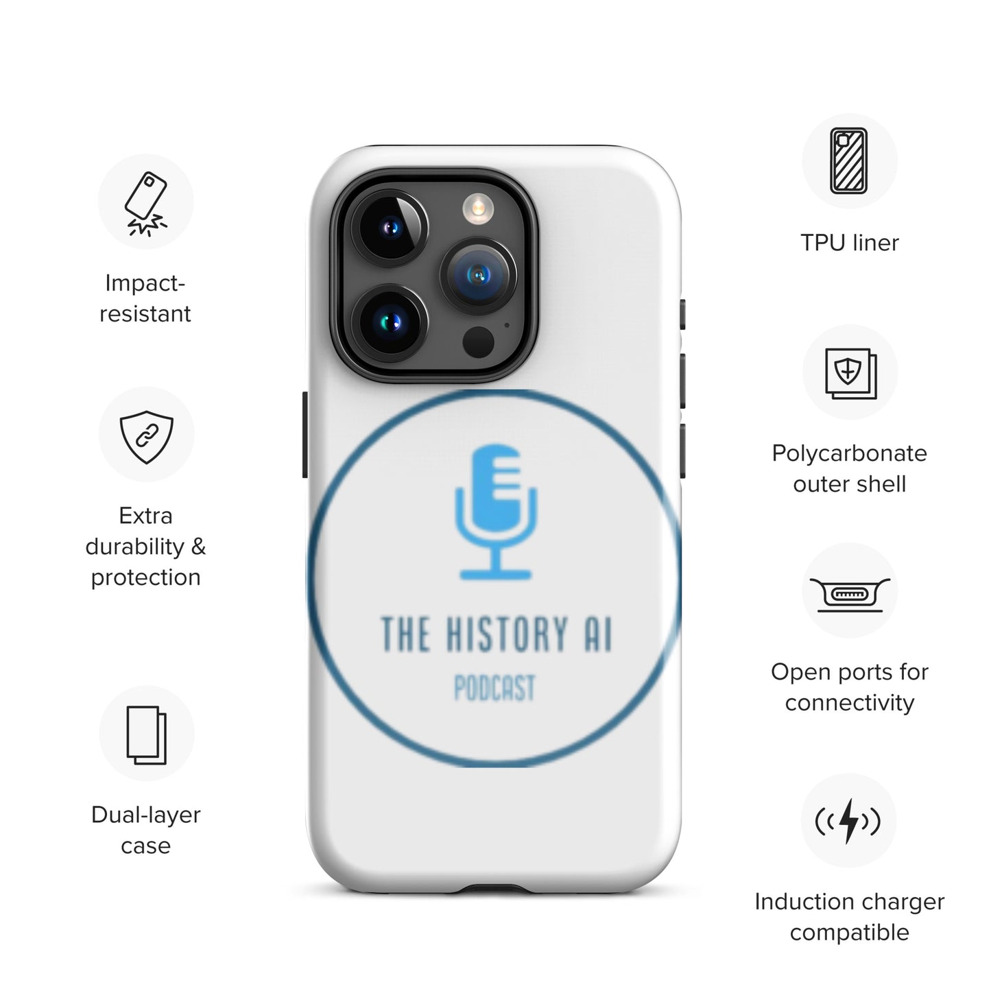 "The History AI Podcast" Tough Case for iPhone®