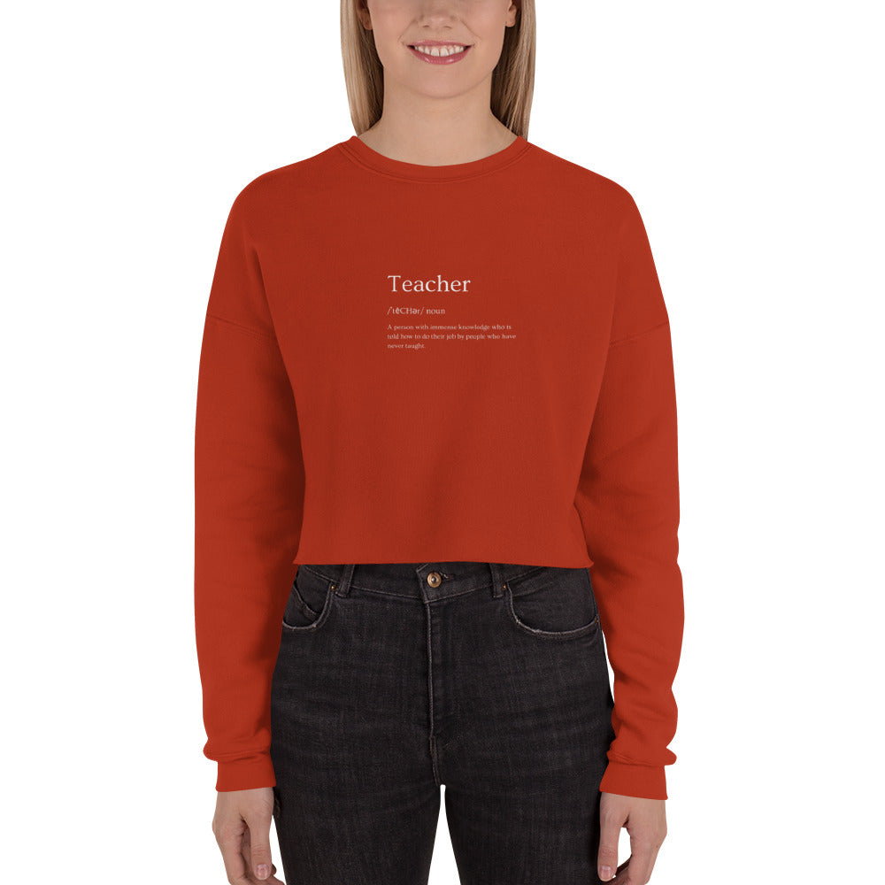 Teacher Crop Sweatshirt