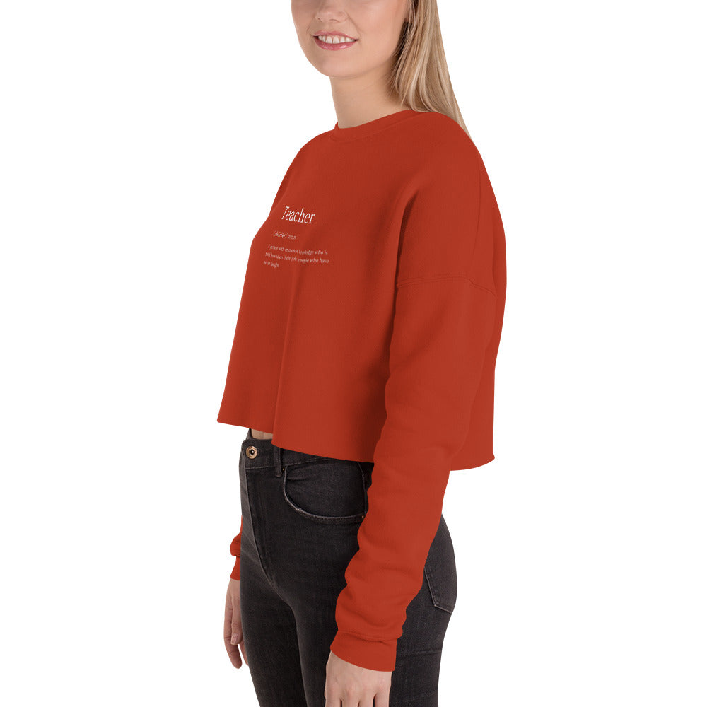 Teacher Crop Sweatshirt