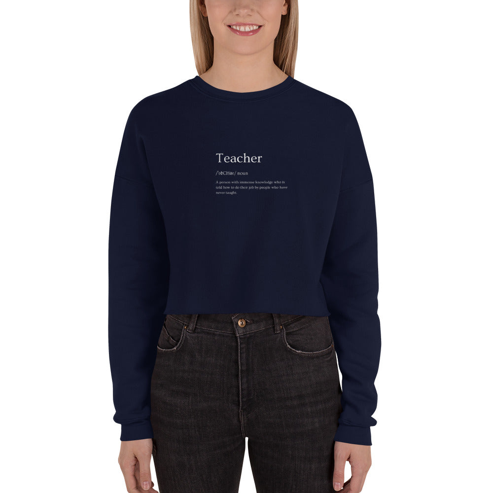 Teacher Crop Sweatshirt